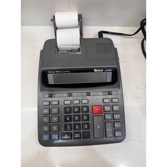 Tevion Other - Vintage Tevion LP-41 12 Digit 2-Color Printing Calculator